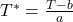 T^*=\frac{T-b}{a}
